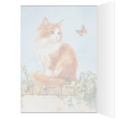 Cat on Wall - 5" x 7" Art Card (Innen (Links))