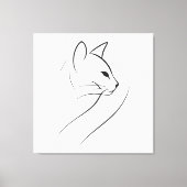 Cat one line minimalistisches elegantes Design Leinwanddruck (Vorderseite)