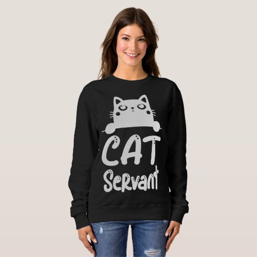 Cat operation cat owner motif sweatshirt (Vorne ganz)