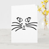 Cat or Mouse Optical Illusion Karte (Gelbe Blume)