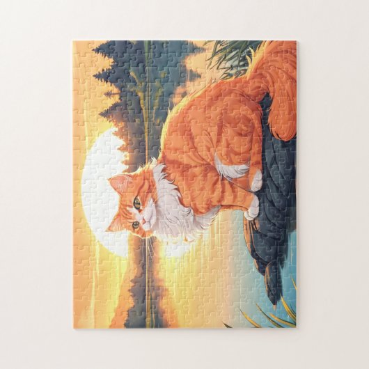 Cat Orange and White Puzzle (Vertikal)