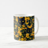 Cat Orange Pattern Kaffeetasse (VorderseiteRechts)
