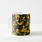Cat Orange Pattern Kaffeetasse (Vorderseite Links)