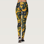 Cat Orange Pattern Leggings (Rückseite)