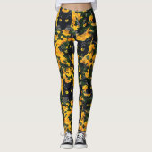 Cat Orange Pattern Leggings (Vorderseite)