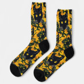 Cat Orange Pattern Socken (Linkes Detail)
