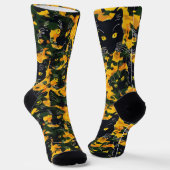 Cat Orange Pattern Socken (Gewinkelt)