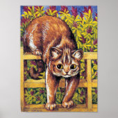 Cat over Fence, Louis Wain Poster (Vorne)