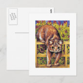 Cat over Fence, Louis Wain Postkarte (Vorne/Hinten)
