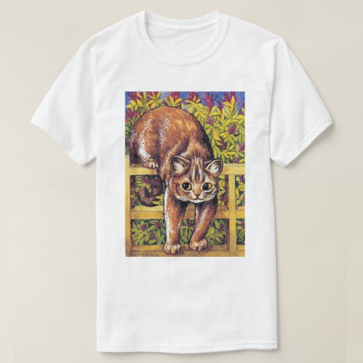 Cat over Fence, Louis Wain T-Shirt (Design vorne)