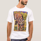 Cat over Fence, Louis Wain T-Shirt (Vorderseite)