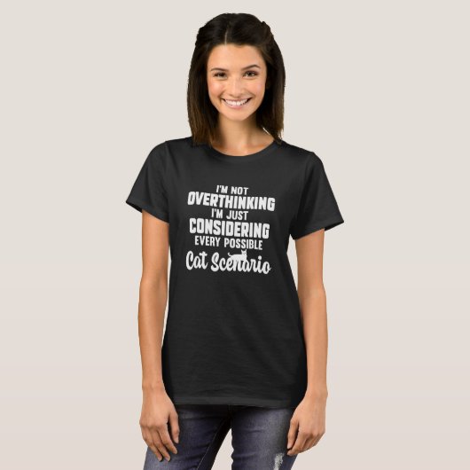 Cat Overthinker Pet Overthinking Cute Cat Fur Own T-Shirt (Vorne ganz)