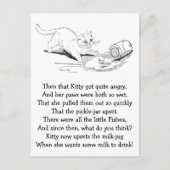 Cat Overturn Fisch Jar Postkarte (Vorderseite)