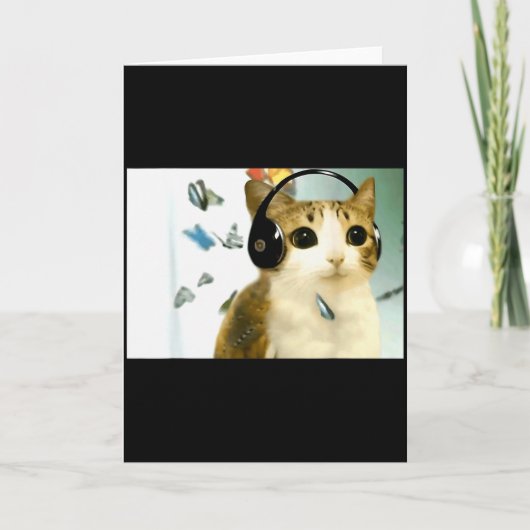 Cat Owl Funny Cursed Internet Trendy Meme Funny Me Karte (Vorderseite)