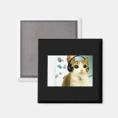 Cat Owl Funny Cursed Internet Trendy Meme Funny Me Magnet (Vorderseite/Rückseite)