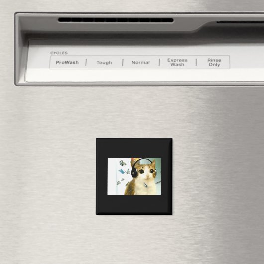 Cat Owl Funny Cursed Internet Trendy Meme Funny Me Magnet (In Situ (Geschirrspüler))