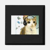 Cat Owl Funny Cursed Internet Trendy Meme Funny Me Magnet (Vorne)