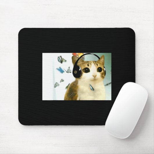 Cat Owl Funny Cursed Internet Trendy Meme Funny Me Mousepad (Mit Mouse)