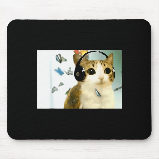 Cat Owl Funny Cursed Internet Trendy Meme Funny Me Mousepad (Vorne)