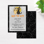 Cat & Owl Halloween Hochzeit Speichern Sie die Dat (Schreibtisch)