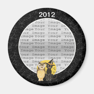 Cat & Owl Halloween Hochzeitsmagnet Magnet