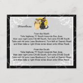 Cat & Owl Halloween Hochzeitsrichtungskarten Begleitkarte (Vorderseite)