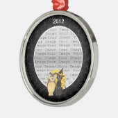 Cat & Owl Halloween-Ornament Ornament Aus Metall (Links)