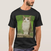 Cat Owl Meme | Verfluchtes Tier-Hybriddesign T-Shirt (Vorderseite)