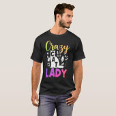 Cat Owner Blume Crazy Cat Lady T-Shirt (Vorne ganz)