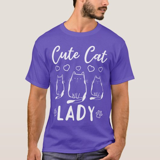 Cat Owner Cat Lover Niedlich Cat Girl Niedlich Cat T-Shirt (Vorderseite)