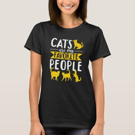 Cat Owner Cats are my favorite people T-Shirt (Vorderseite)