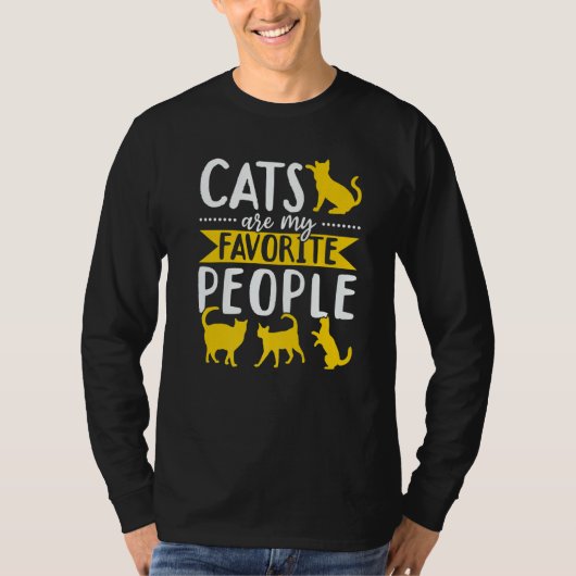 Cat Owner Cats are my favorite people T-Shirt (Vorderseite)