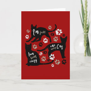 Cat Owner Gift Funny Kitty Paw Lover Graphic Art Karte
