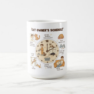 Cat owner's schedule Mug Kaffeetasse