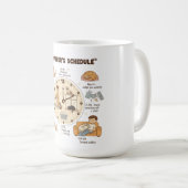 Cat owner's schedule Mug Kaffeetasse (VorderseiteRechts)
