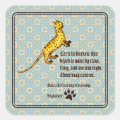 Cat Ownership Medieval Quadratischer Aufkleber (Vorderseite)