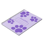 Cat Pads lila Tagebuchheft Notizblock (Linke Seite)