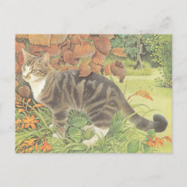 CAT PAINTED POSTCARD POSTKARTE
