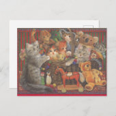 Cat Painted Postcard Postkarte (Vorne/Hinten)