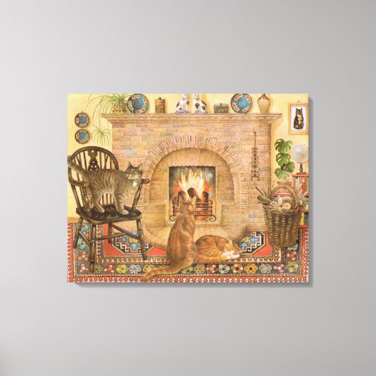 Cat Painting-Leinwand Leinwanddruck (Vorderseite)