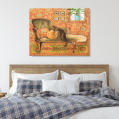 Cat Painting-Leinwand Leinwanddruck (Insitu (Schlafzimmer))