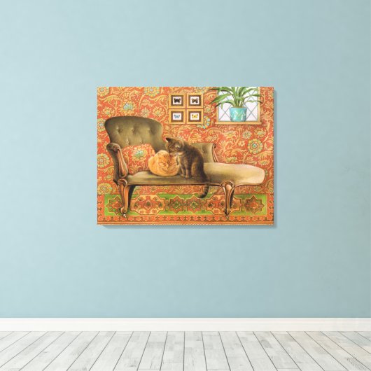 Cat Painting-Leinwand Leinwanddruck (Insitu (Holzboden))