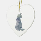 Cat Painting Silhouette Weihnachten Kunst Keramik Ornament (Links)