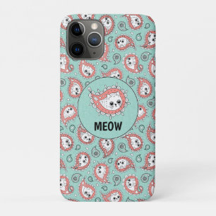 Cat Paisley - Korallen und Minze Case-Mate iPhone Hülle