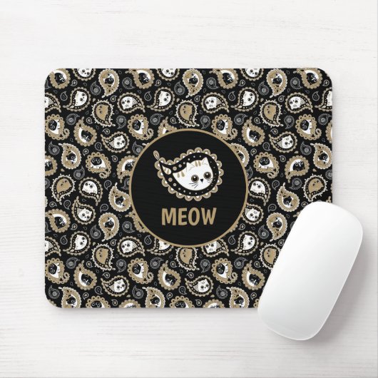 Cat Paisley Mousepad (Mit Mouse)