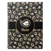 Cat Paisley Notizblock (Vorderseite)