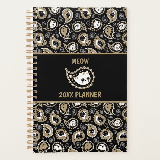Cat Paisley Planer (Vorderseite)