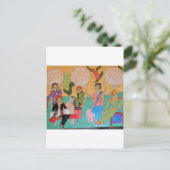 Cat-Pajama-Party Postkarte (Stehend Vorderseite)