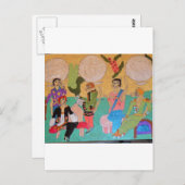 Cat-Pajama-Party Postkarte (Vorne/Hinten)