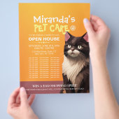 Cat Paper Carves Pet Care Tierklinik Open House Flyer (Hand)